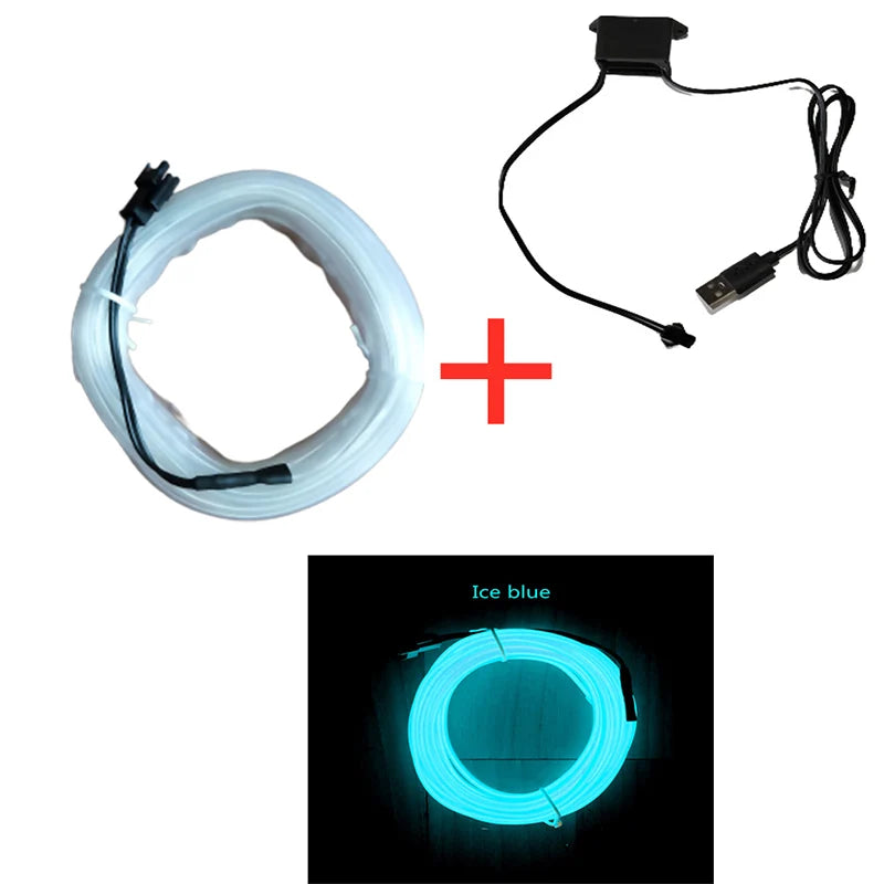 GlowMotion™ Neon EL Interior Light Strip (USB, DIY)