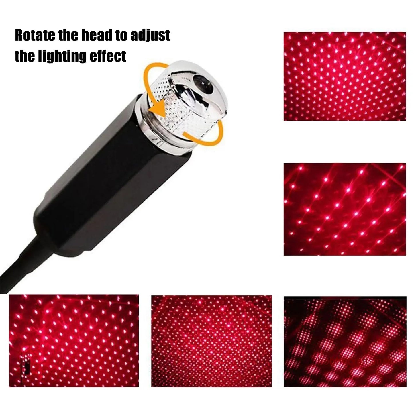 GlowMotion™ Star Night Projector for Car & Room (USB)