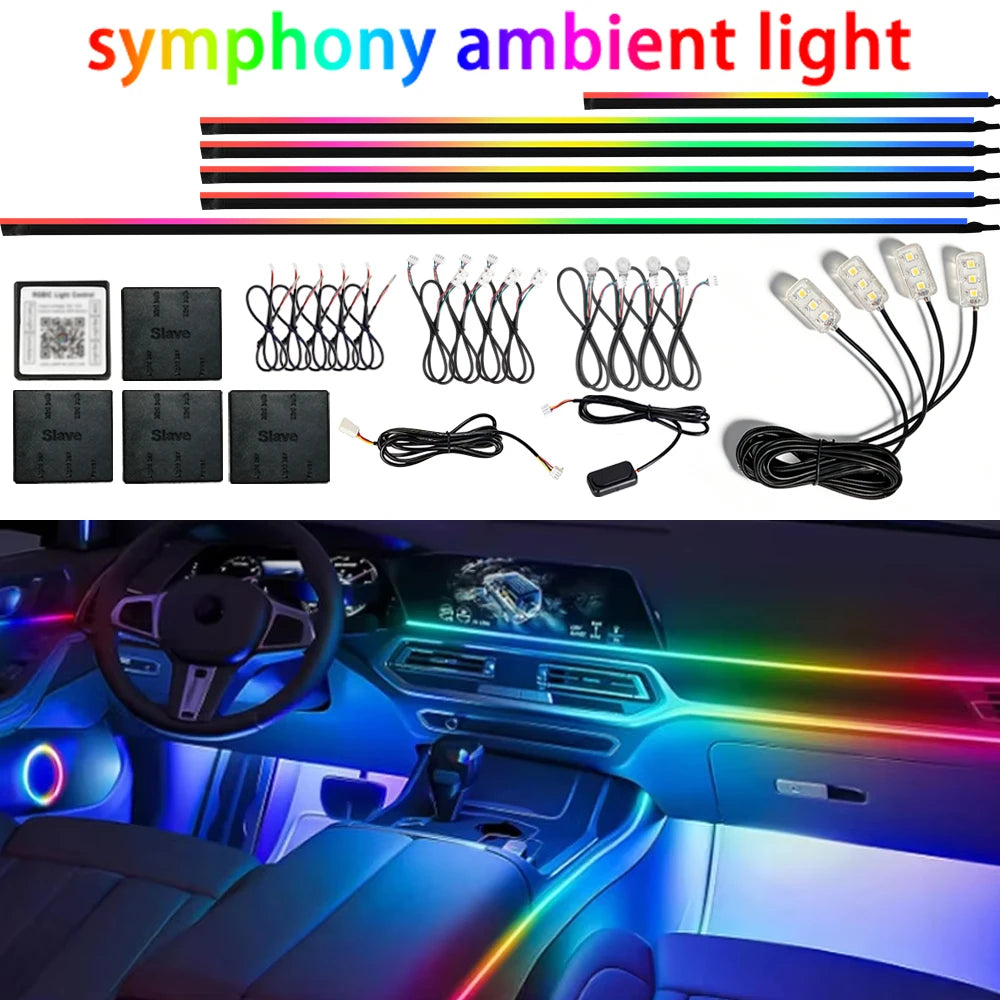 GlowMotion 18-in-1 RGB Car Ambient Lights (64 Colors)