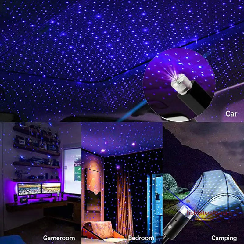 GlowMotion™ Star Night Projector for Car & Room (USB)