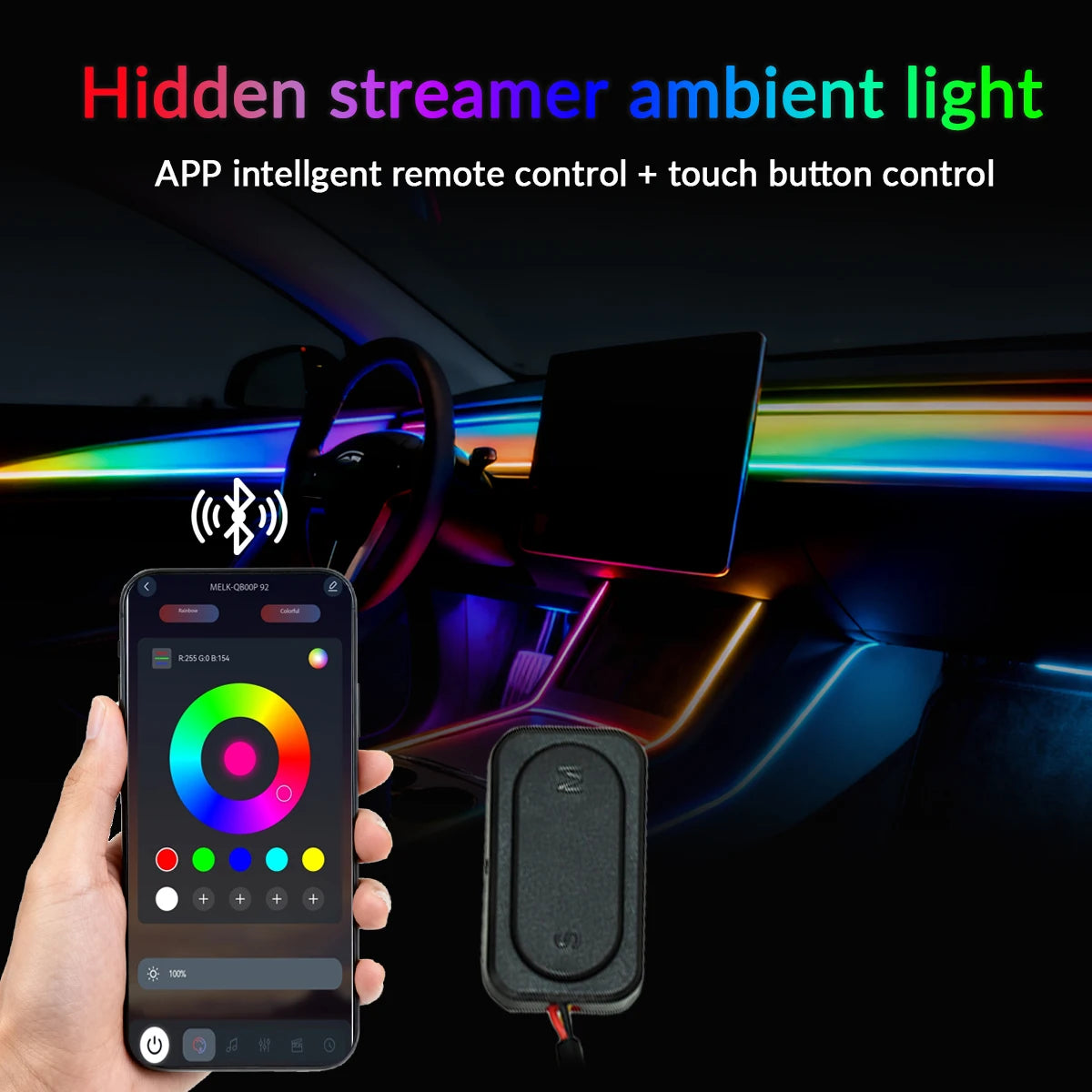 GlowMotion 18-in-1 RGB Car Ambient Lights (64 Colors)